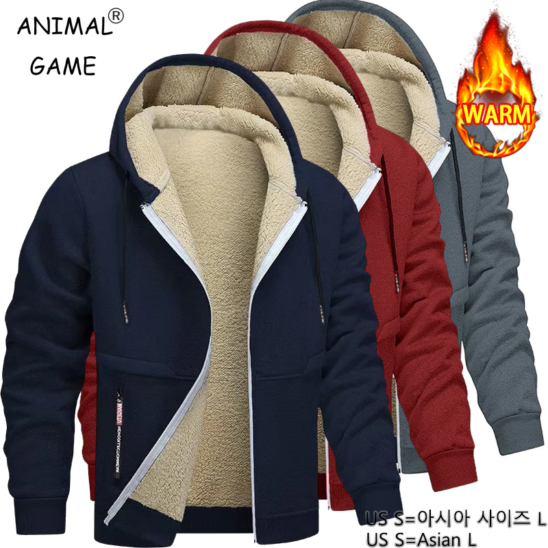 Sherpa Hoodie Fleece - Animal Game-Sudadera informal con capucha para