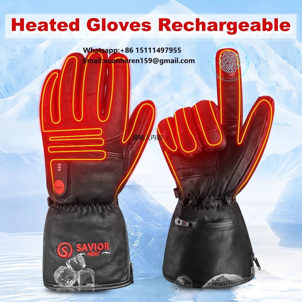 Hand Warmer Electric - Guantes de cuero calefactables para hombre