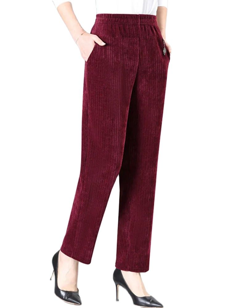 Corduroy Pant Warm - Pantalones de pana de talla grande