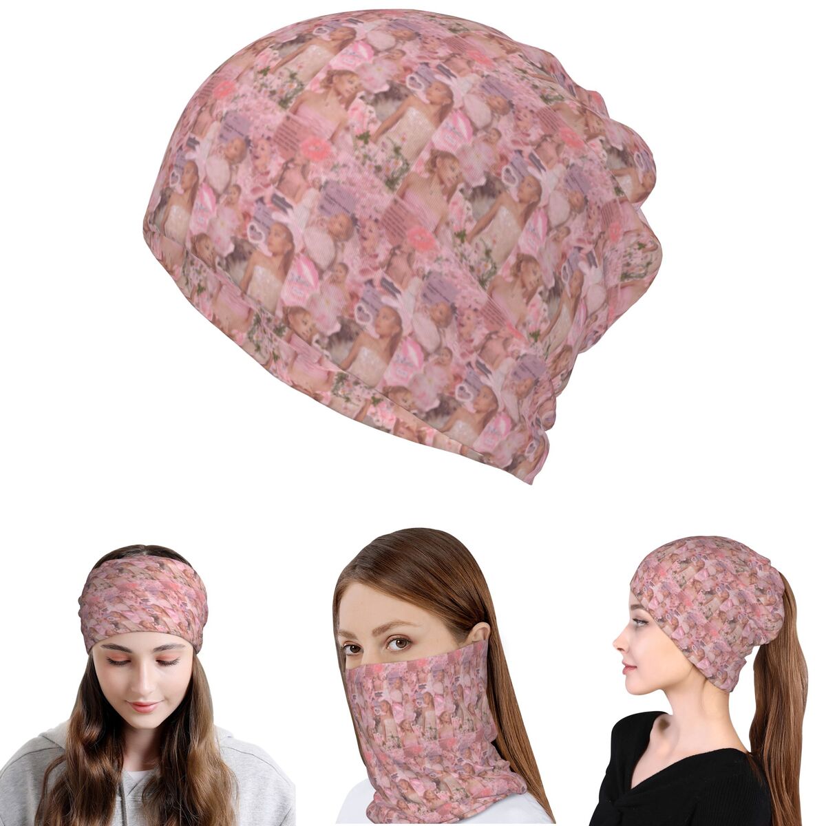 Knit Beanie Hat Warm - Pañuelo para el cuello Ariana Grande