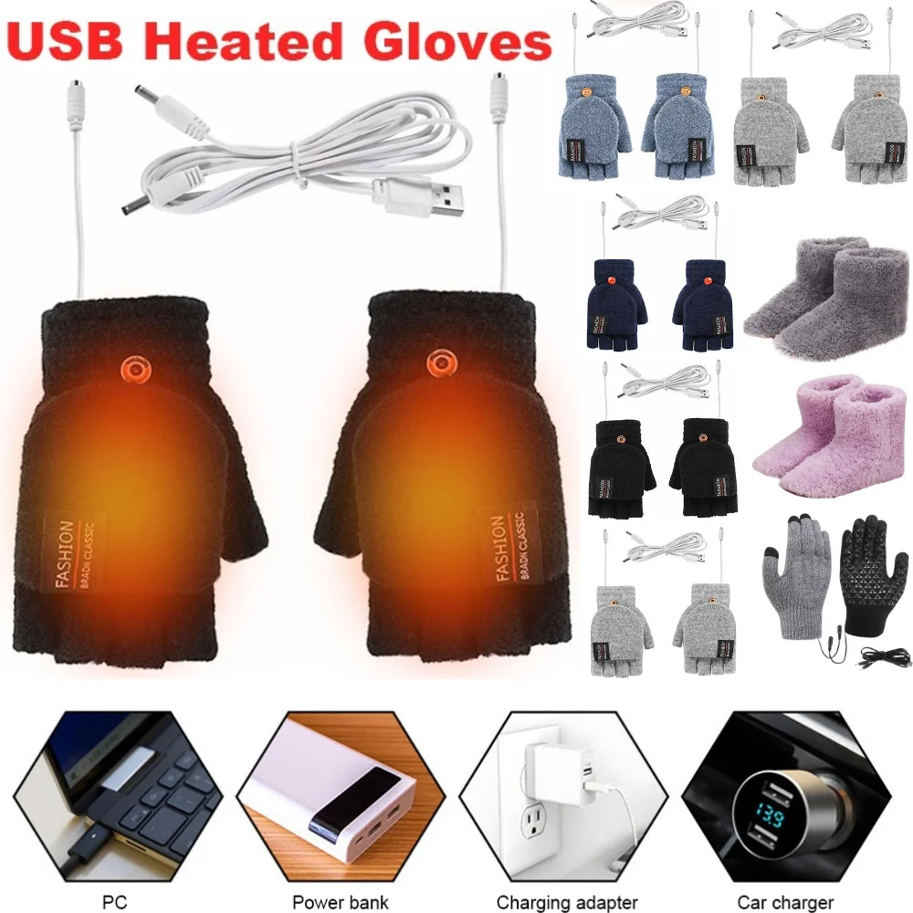 Hand Warmer Electric - Guantes calefactables eléctricos con USB, guantes
