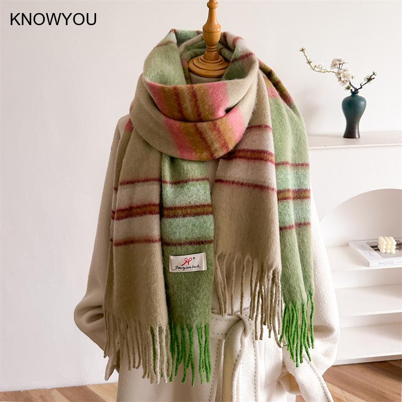 Cashmere Pashmina Wrap - Bufanda gruesa y cálida para mujer,