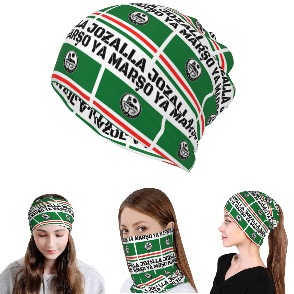 Knit Beanie Hat Warm - Marso Ya Jozalla Ichkeria Flag Bandana,