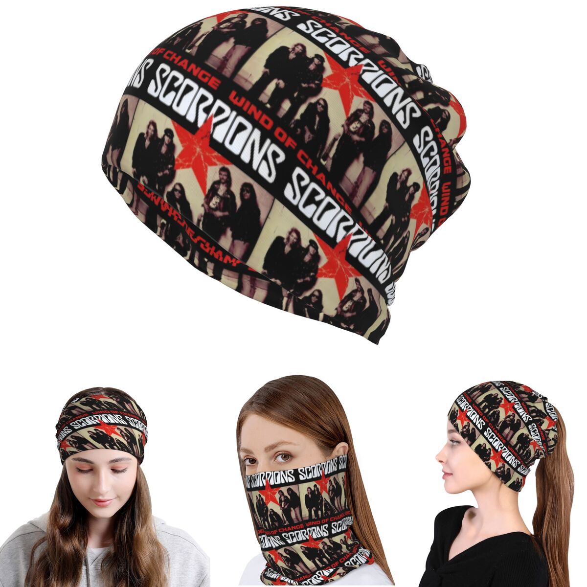 Knit Beanie Hat Warm - Scorpions Band Rock Bandana - Pañuelo