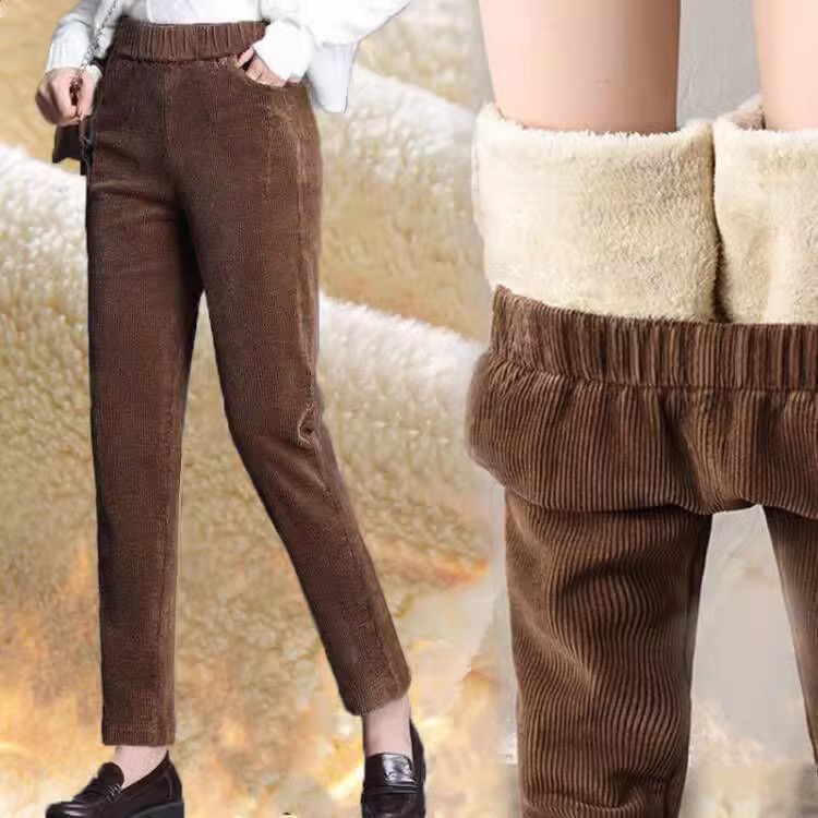Corduroy Pant Warm - 1 Uds. Pantalones informales gruesos de