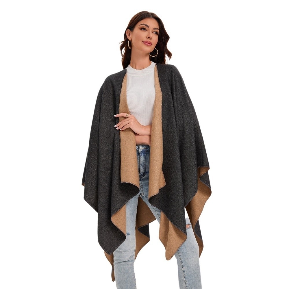 Abrigo cálido con diseño a cua - Shawl Wrap Winter reseña y precio