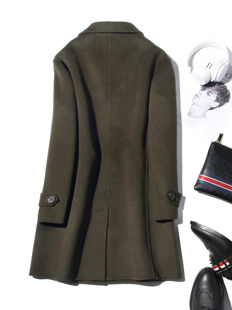AYUNSUE 100% abrigo de lana pa - Wool Coat Peacoat reseña y precio