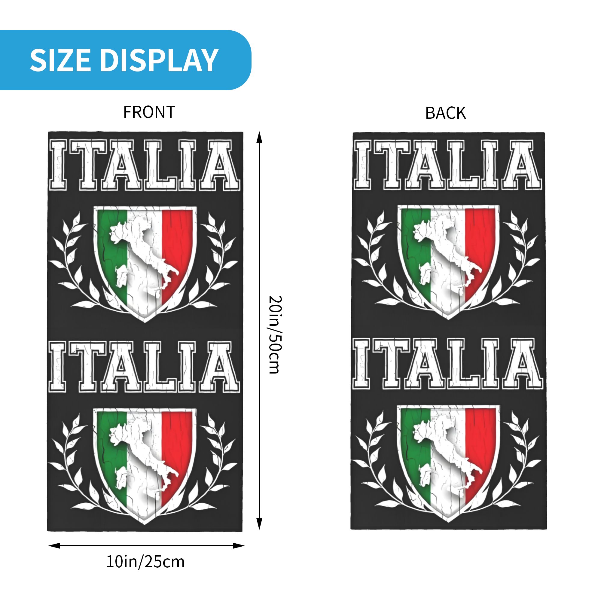 Bandana con bandera de Italia  - Neck Gaiter Fleece reseña y precio