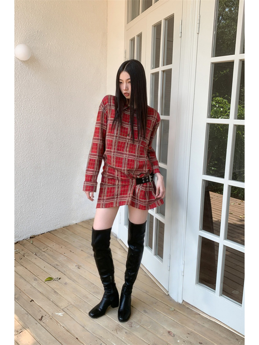 Vestido camisero de franela a  - Flannel Shirt Lined reseña y precio