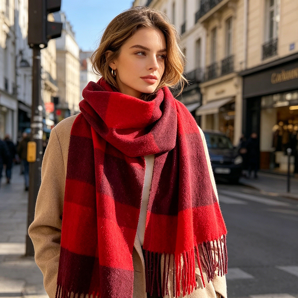 Bufanda de invierno 100% lana  - Shawl Wrap Winter reseña y precio