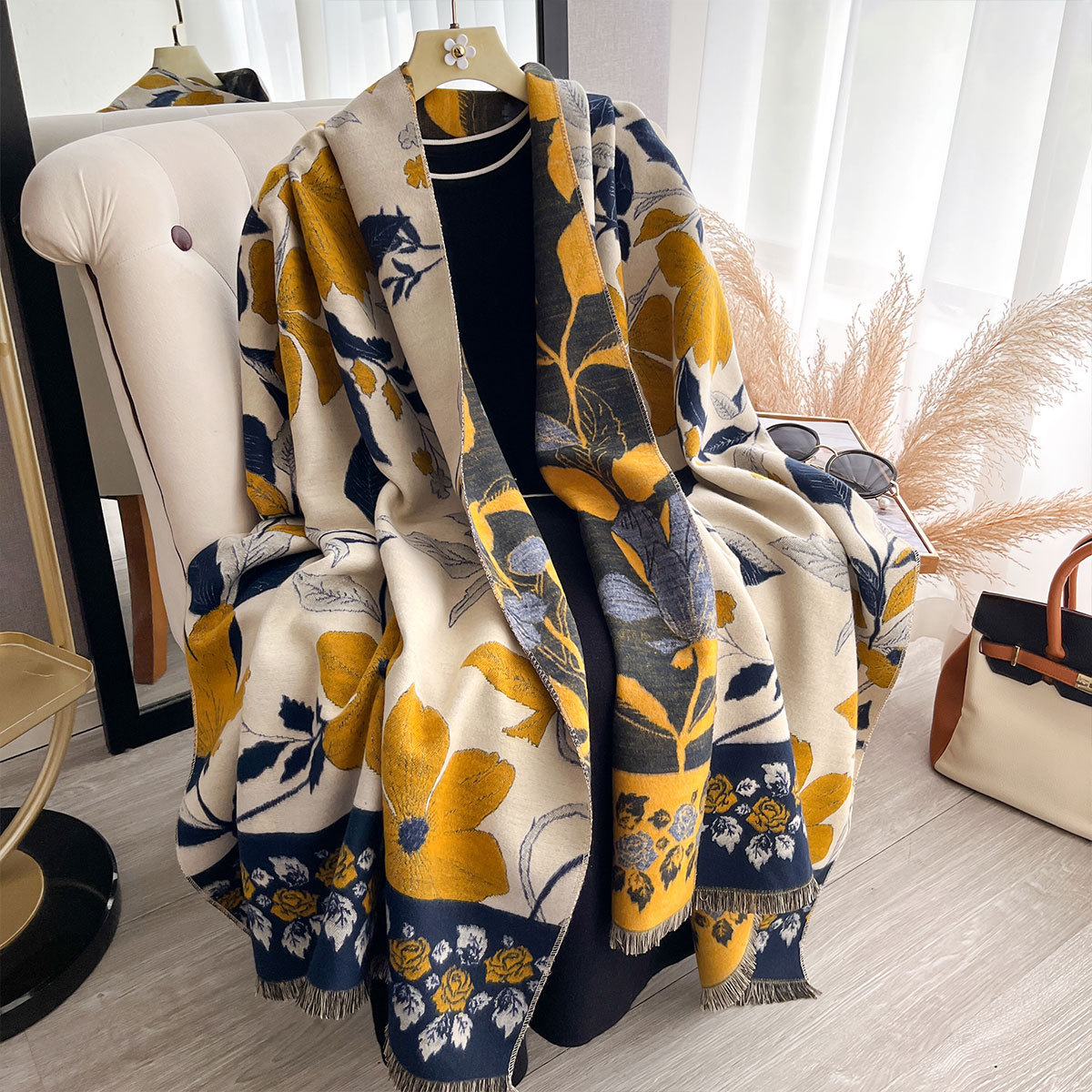Bufandas gruesas de lujo de Ca - Cashmere Pashmina Wrap reseña y precio