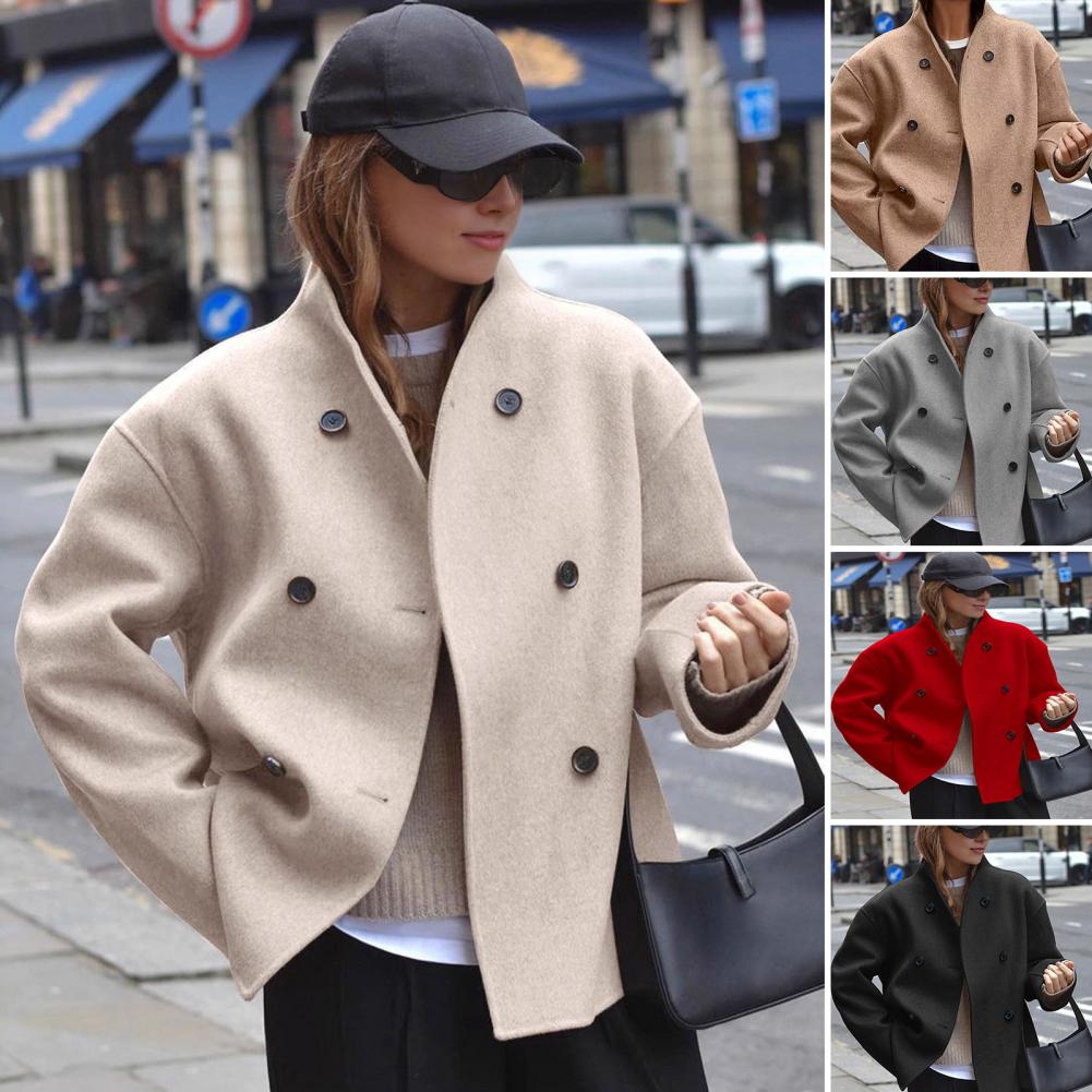 Abrigo de lana corto de invier - Wool Coat Peacoat reseña y precio