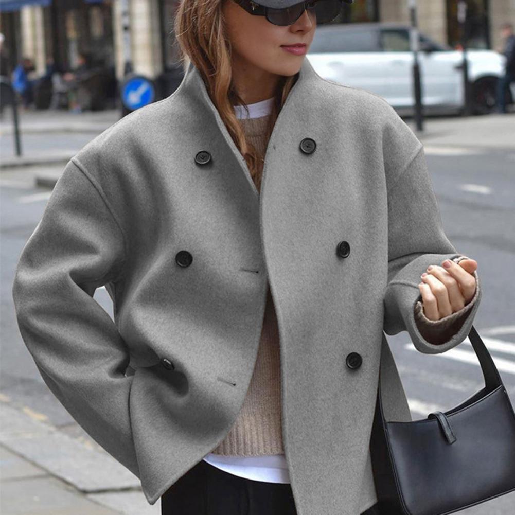 Abrigo de lana corto de invier - Wool Coat Peacoat reseña y precio