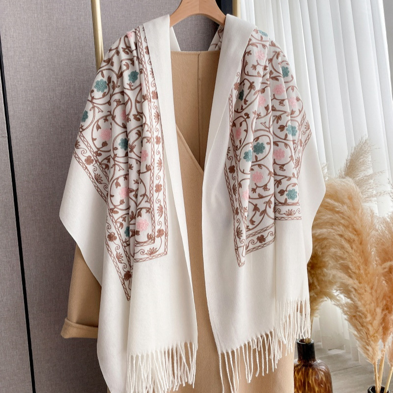 2025 nuevo bordado Bufanda de  - Cashmere Pashmina Wrap reseña y precio